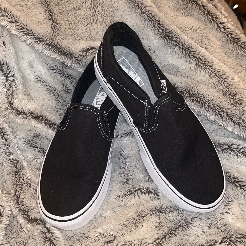 Womens black platform Vans